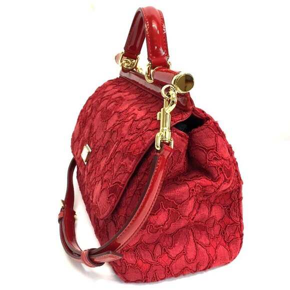 DOLCE & GABBANA Red Leather Shoulder Bag - Picture 2 of 6